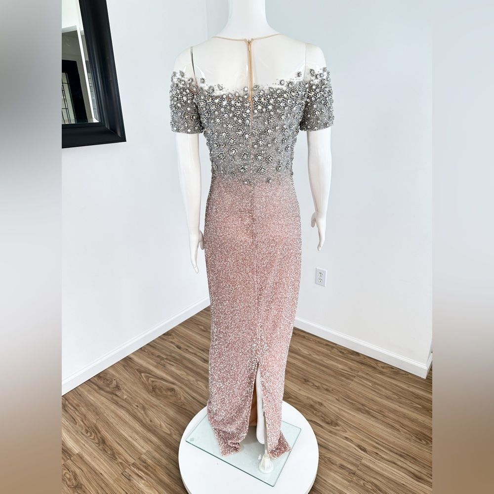 Pamella Roland Bead, Sequin, & Crystal-Embroidered Gown Size 12 - Picture 6 of 14